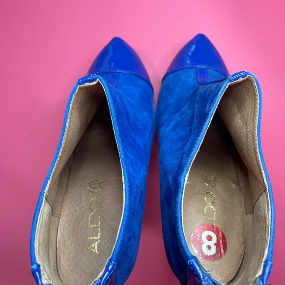 Aldo Blue Ankle Boots size 8 Used - Picture 4 of 8